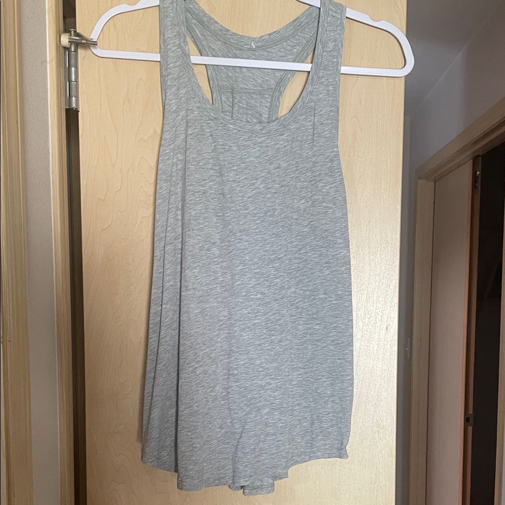 Lululemon Athletica Gray Love Tank Relaxed Cut Out Tank Top